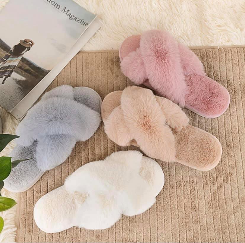 Teddy  Cross Slippers
