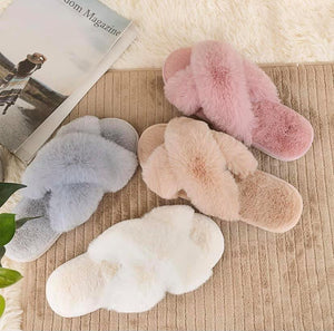 Teddy  Cross Slippers